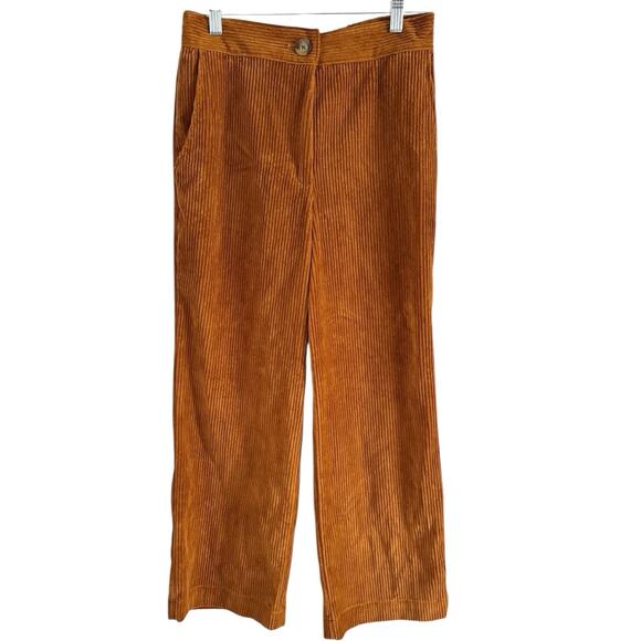 NWT Ciao Lucia Pietro Pant Cotton Corduroy Sienna Relaxed Fit Womens Medium - Picture 1 of 7